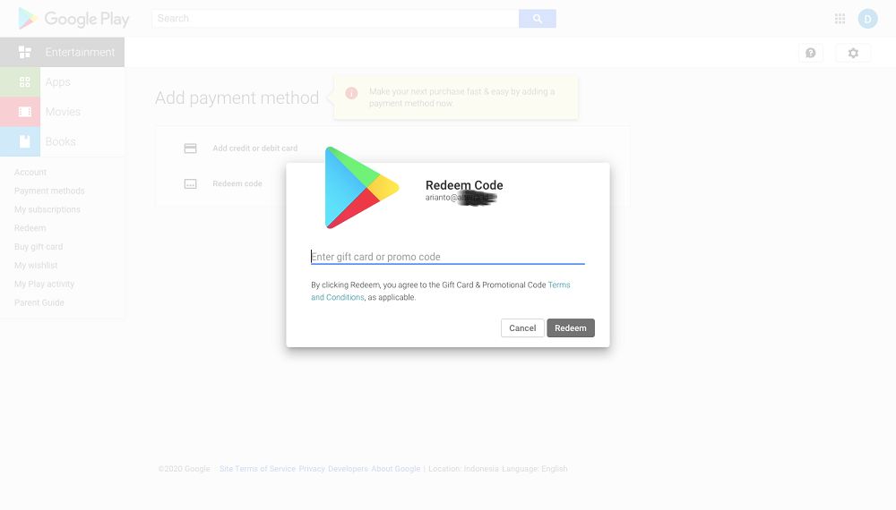 How to Claim Redeem Google Play Code