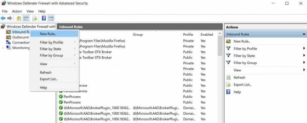 Block Network Access