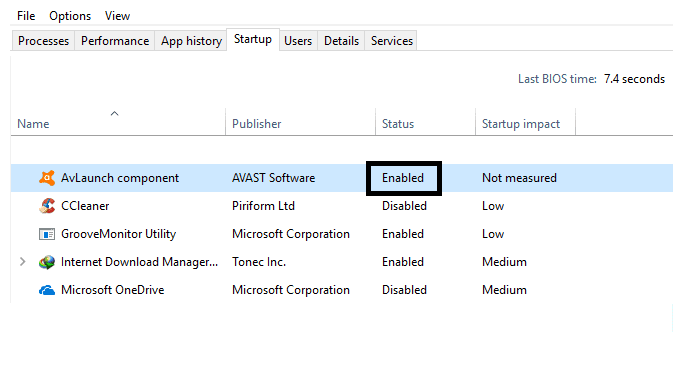 Avast Tray Icon Missing?