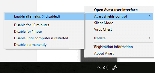 How to Reactivate the Disabled Avast