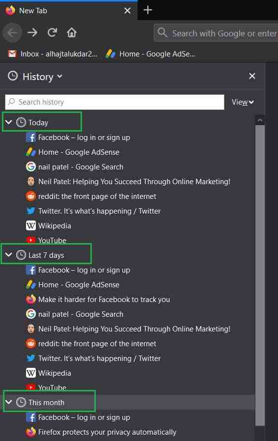 Reopen Closed Window or Tab in Firefox 5
