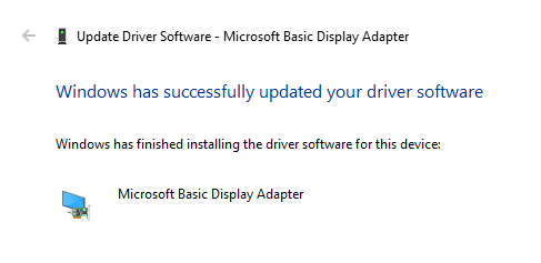 Using the Basic Display Driver from Microsoft