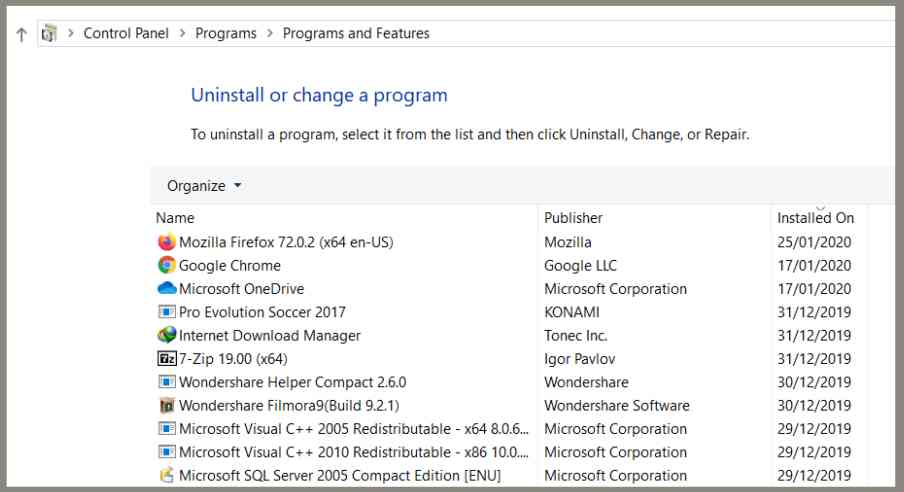 How To Remove Chromium Via Windows Uninstall Feature