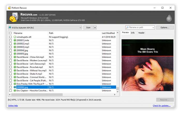 Recover Deleted Data from Pendrive With Recuva