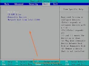 Try to change the BIOS boot order