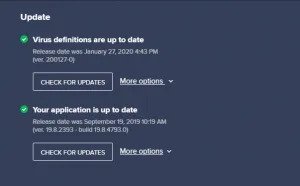 Update the Antivirus to the Latest Version