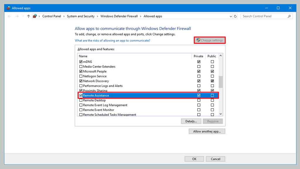 Allow The App To Access Windows Firewall Allow The App To Access Windows Firewall
