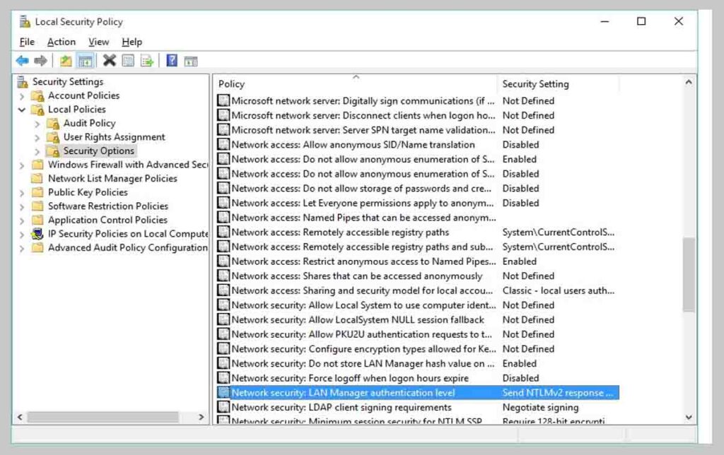 Change The Network Security Settings Change The Network Security Settings