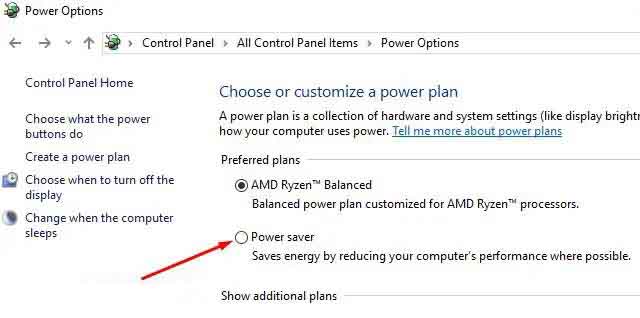 Change The Power Options Settings Change The Power Options Settings