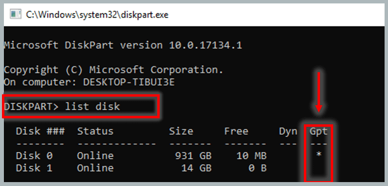 Check Hard Disk Type (MBR or GPT) To Install Bootable