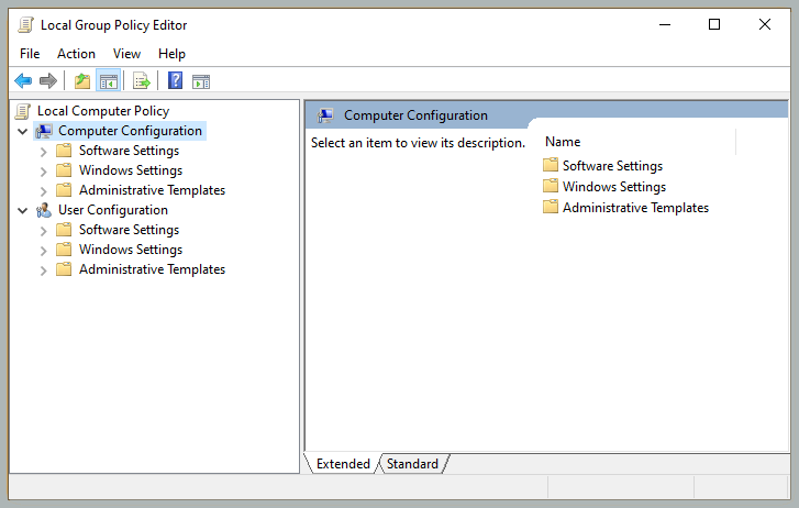 Check the Settings Icon in Group Policy