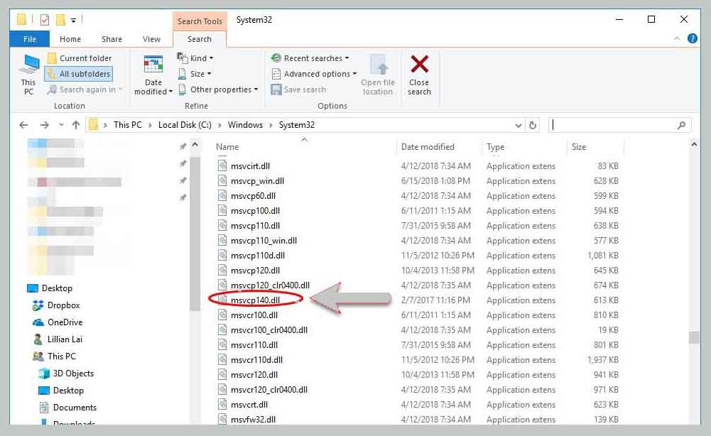 Copy The Msvcp140.dll File From Another Computer Copy The Msvcp140.dll File From Another Computer