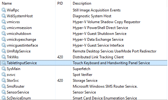 Disable Tablet Input Service
