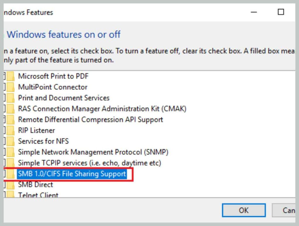 Enable SMB File Sharing Support Enable SMB File Sharing Support