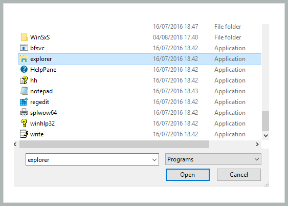 End Windows Explorer Task