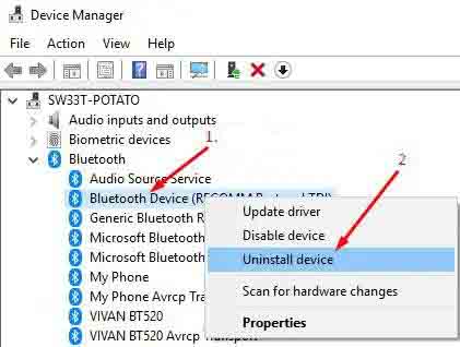 Reinstall Bluetooth Driver Reinstall Bluetooth Driver