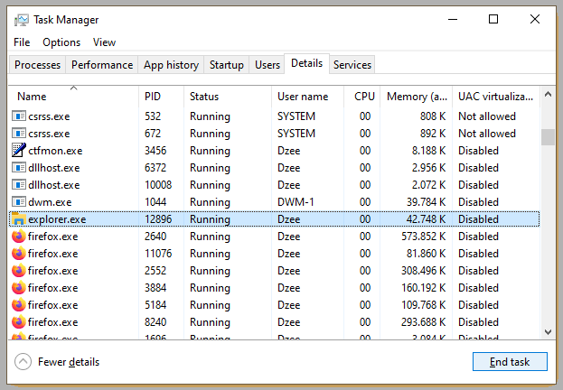 Restart Explorer.exe