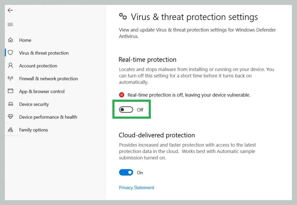 Turn off Antivirus temporarily Turn off Antivirus temporarily