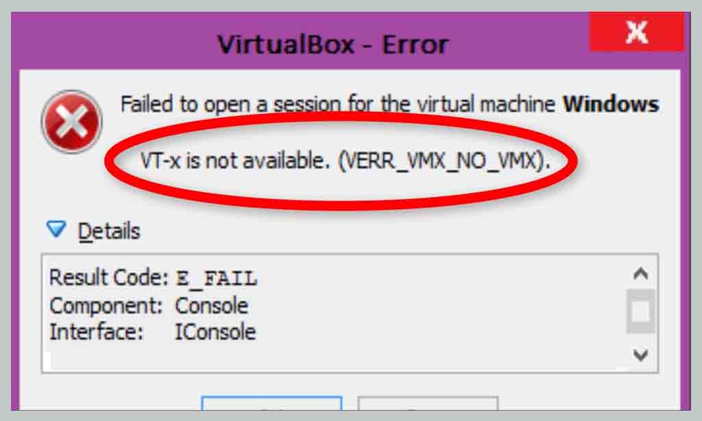 VT-X Is Not Available VT-X Is Not Available