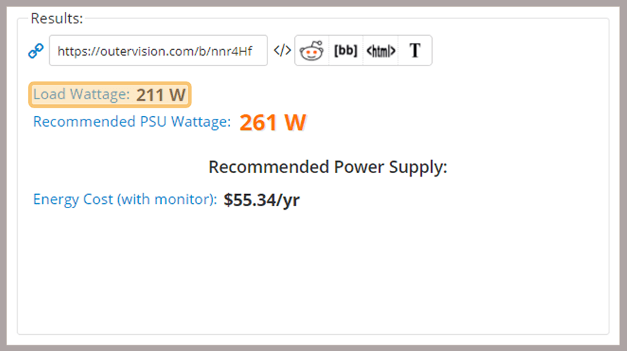 Via the PSU Calculator Website Via the PSU Calculator Website
