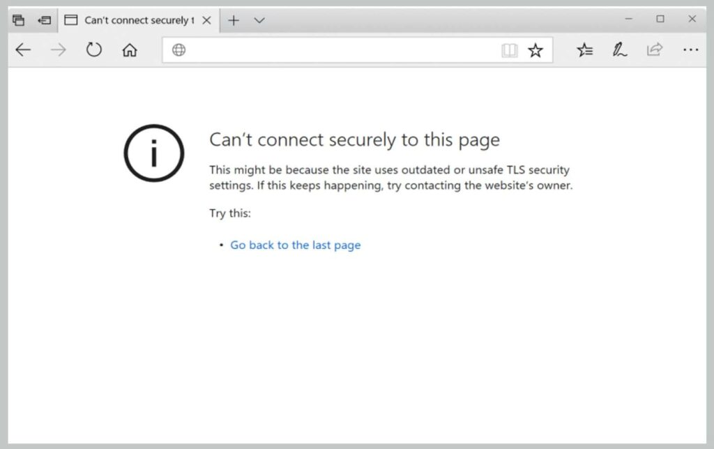 Err_Ssl_Protocol_Error on microsoft edge