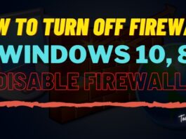How To Turn Off Firewall in windows 10