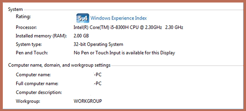 Overview of Windows Experience Index