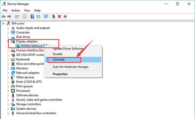 Reinstall The Video Driver To Fix The VIDEO_TDR_FAILURE Error