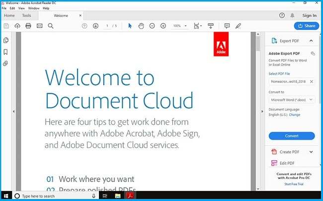 Adobe Acrobat Reader DC