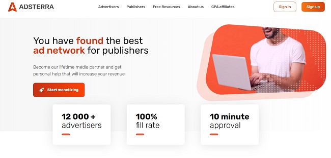 Adsterra adsense alternive