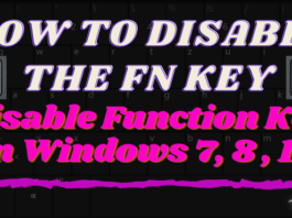 How To Disable The Fn Key [Function Key] In Windows 7, 8 , 10