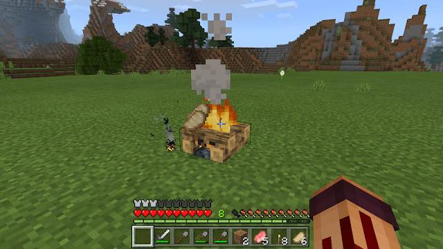 How-To-Make-a-Campfire-in-Minecraft-4 How-To-Make-a-Campfire-in-Minecraft-4