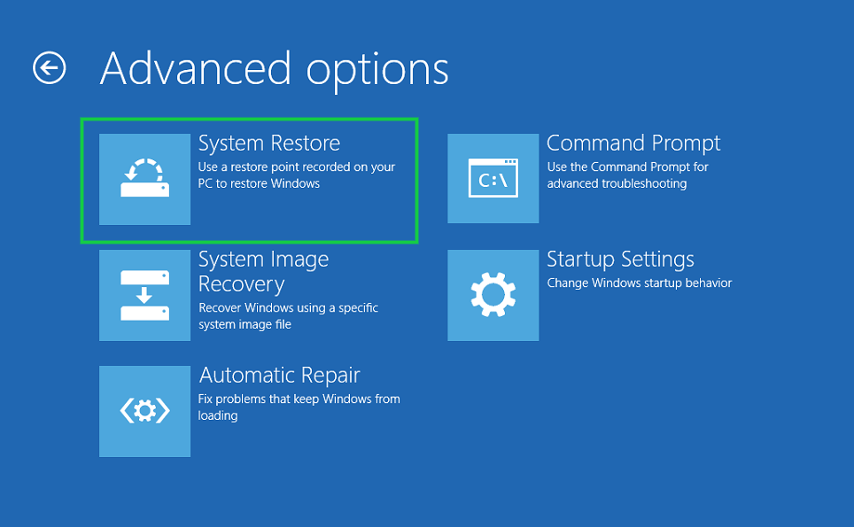 Perform a System Restore