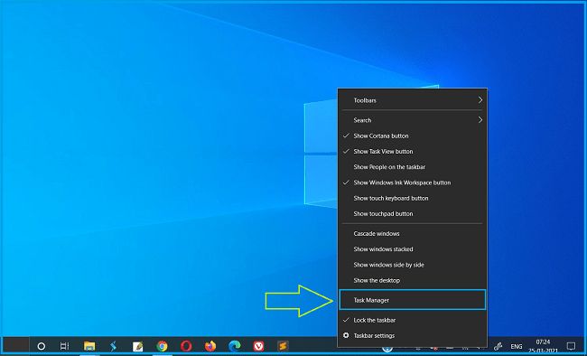 Shut down the Startup Programs from the Task Manager
