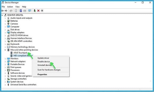 Through The Device Manager Feature