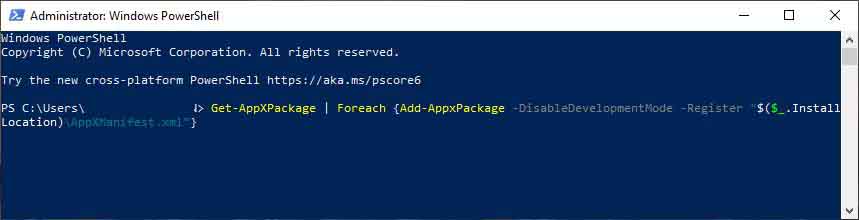 Try Executing the PowerShell Command Try Executing the PowerShell Command