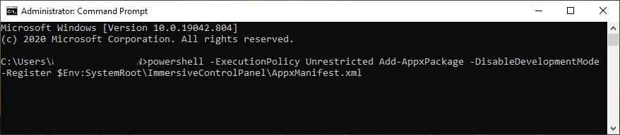 Try Executing the PowerShell Command Try Executing the PowerShell Command