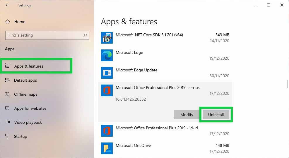 Uninstall Incompatible Programs