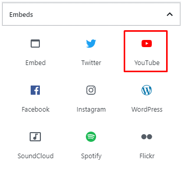 Use Embed for Video Use Embed for Video