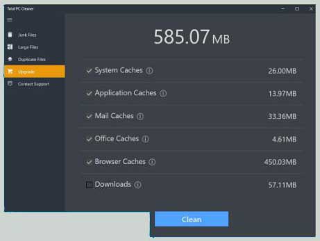 Using Total PC Cleaner (Windows 10)