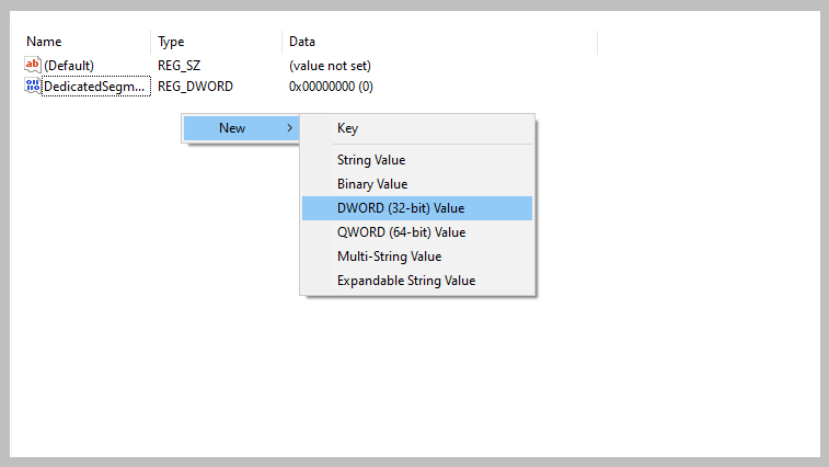 Setting Windows VRAM Using Registry Setting Windows VRAM Using Registry