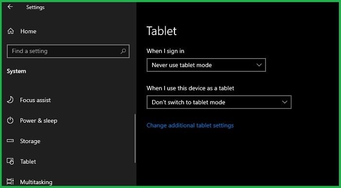 Disable Tablet Mode In Windows Disable Tablet Mode In Windows