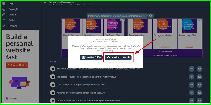 Download Via SlideShare Downloader