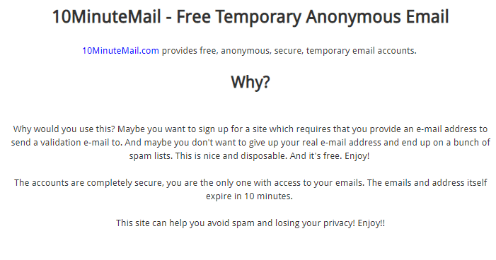 10 Minute Mail 10 Minute Mail