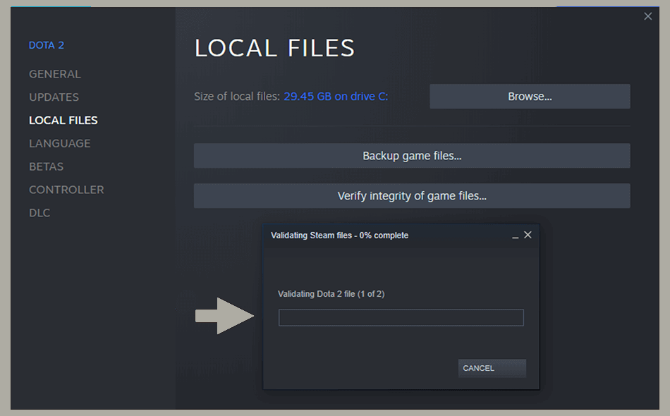 Dota 2 File Reverification