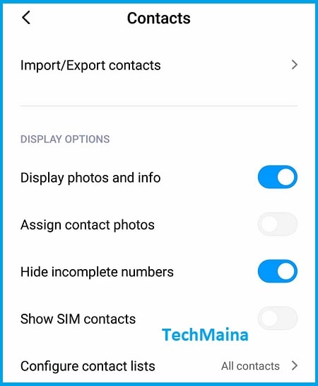 First Check Contact Settings 3 First Check Contact Settings 3