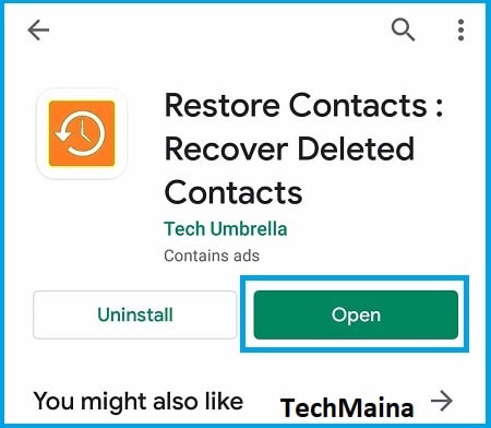 Recover Deleted Contacts with Apps Recover Deleted Contacts with Apps