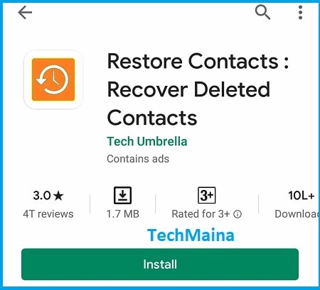 Recover Deleted Contacts with Apps Recover Deleted Contacts with Apps