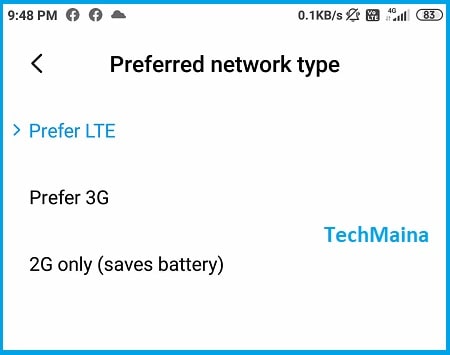Change Network Settings Set Network to 3G