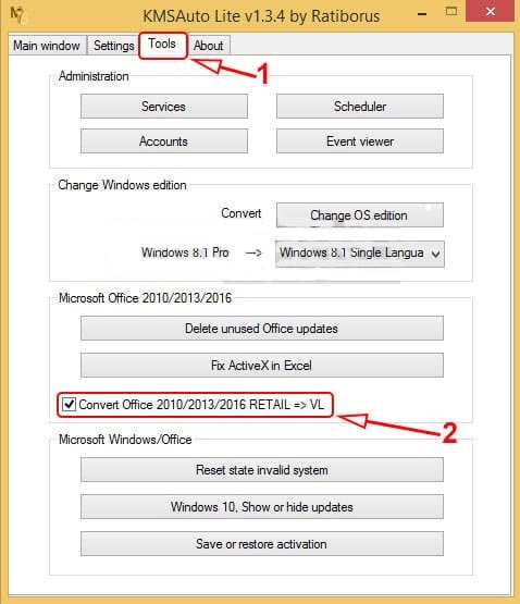 Steps to activate Office 2013 using KMS Auto-Lite